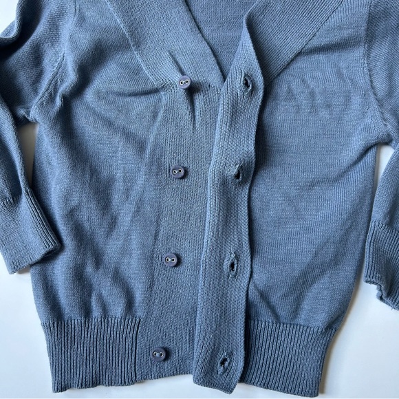 Analogie By Lil Legs Blue Double Breasted Cardigan, Size 18 Months. - Picture 4 of 8